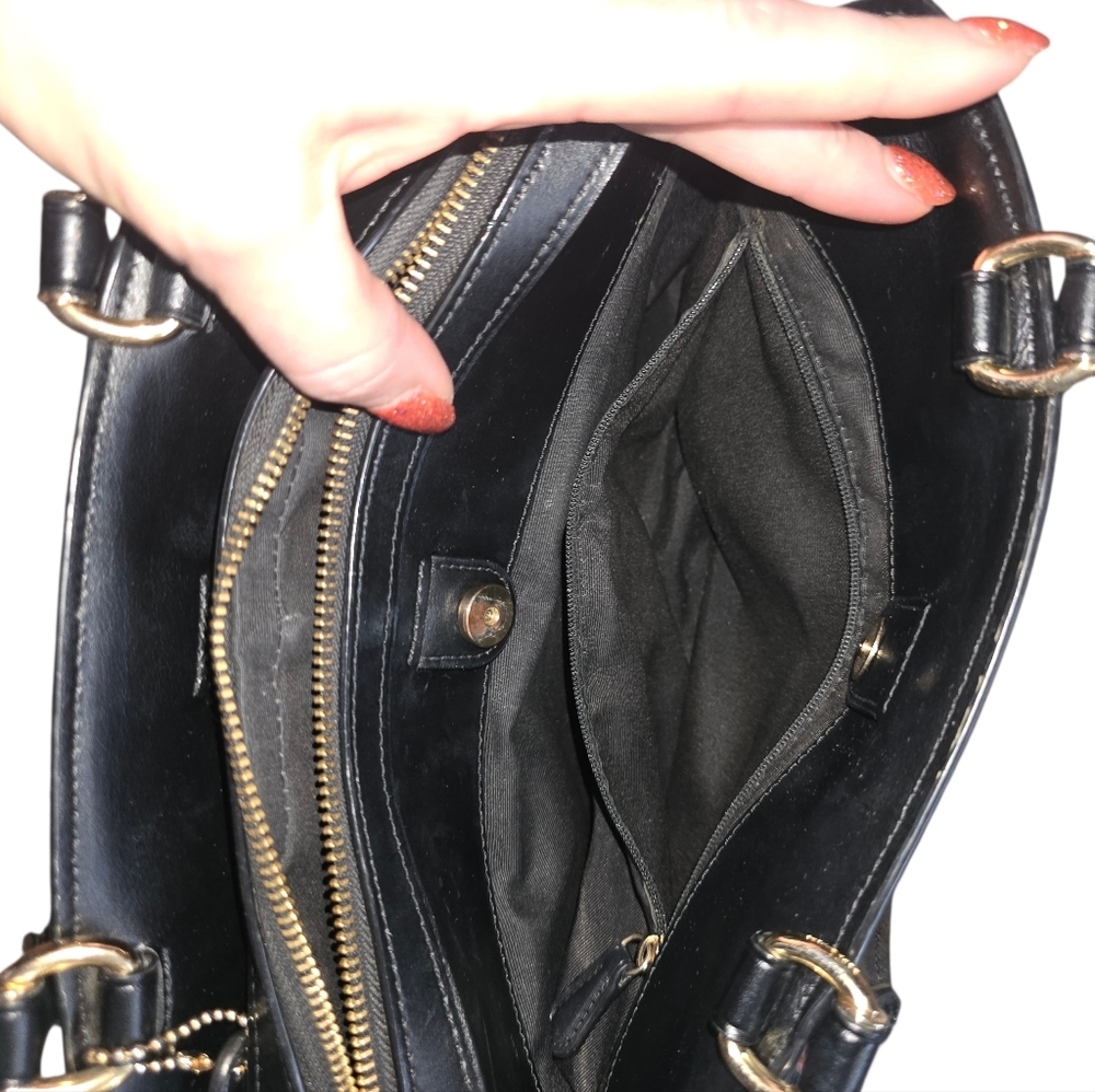 Coach Lillie Carryall Brown Signature Canvas Handbag Purse - Picture 12 of 16